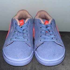 Puma Suede Sneakes Pink and purple for kids 5c